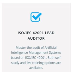 Certified ISO 42001 Lead Auditor training course sign-up button