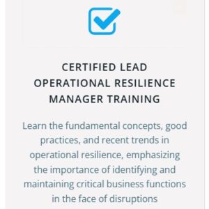 Certified Operational Resilience Manager training sign up buttom image